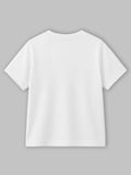 Light Organic Cotton White Graphic Print Half Sleeve T-Shirt | Unisex