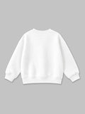 Unisex White Sweatshirt – Meow Cat Print Full-Sleeve Sweatshirt