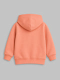 Unisex Peach Hoodie – Pocket Size Bestie Hamster Print Sweatshirt