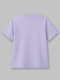 Light Organic Cotton Lavender Round Neck Graphic Print Half Sleeve T-Shirt | Unisex