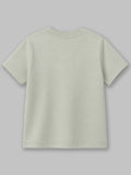 Organic Cotton Gray Whale Print Oversized Round Neck Half Sleeve T-Shirt | Unisex