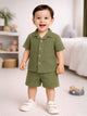 Light  Organic cotton  Shirt & Pant Dark Green Co-ord Set