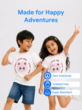 Girls White Organic Cotton Round Neck Little Miss Graphic T-Shirt