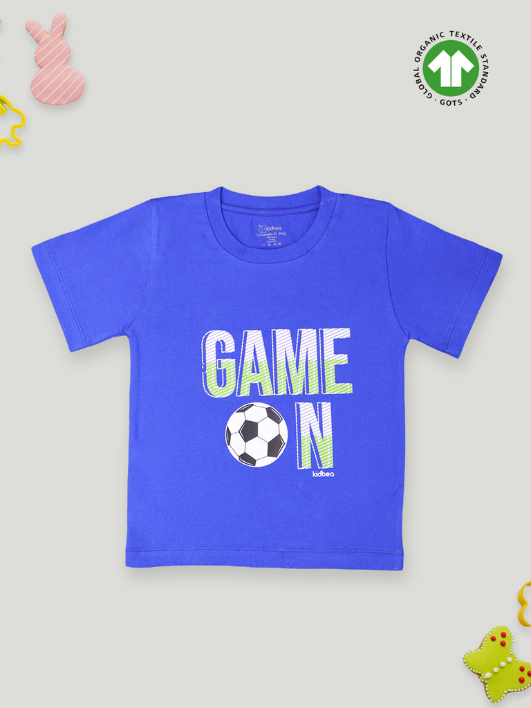 Kidbea 100 % Cotton fabric boys t-shirt combo| Pack of 3 | Los Angeles, Game on & Awesome Day