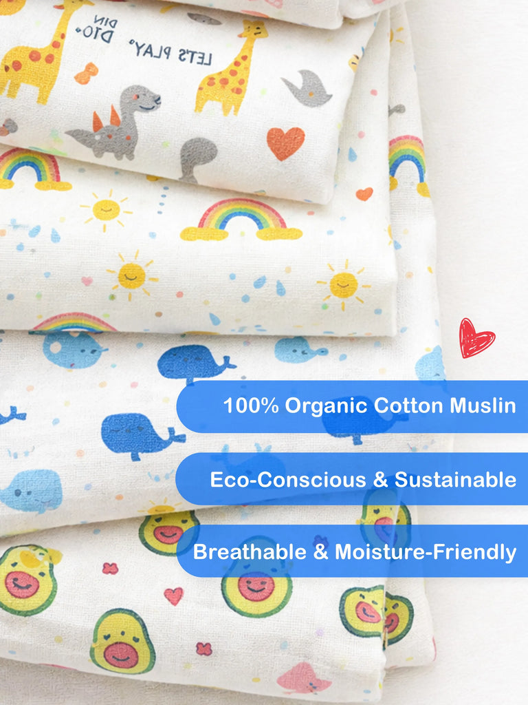 Extra Soft Muslin Baby Girls Frock Pack of 2 – Whale & Star Prints