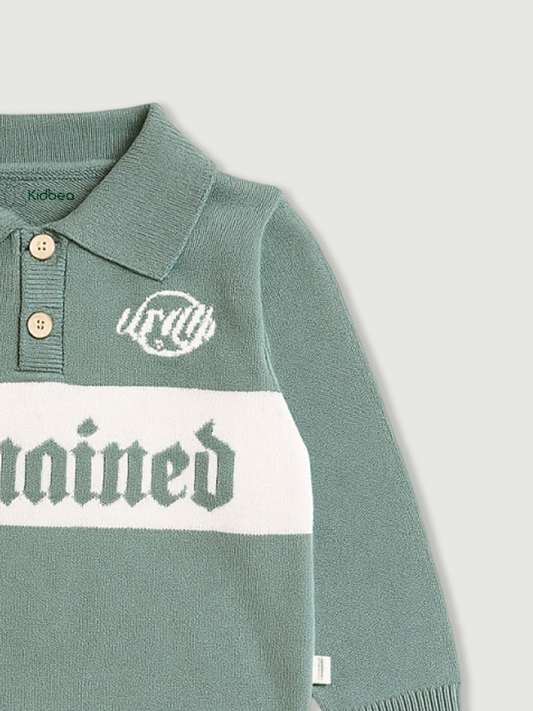 Cozy Winter organic cotton Set for Baby Boys | Polo & Pant Co-ord