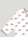 Kidbea 100% Organic cotton Pack of 3 full Buttons romper | Elephant | Unicorn | Pretzel