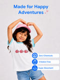 Organic Cotton Girls Clownfish, Mermaid & Ocean Treasures Print Half Sleeve T-Shirt Combo Pack (Pack of 3)
