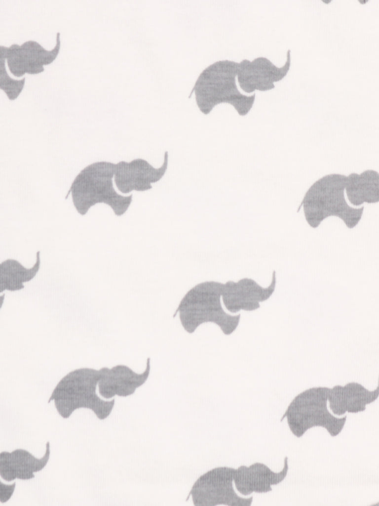 Kidbea 100% Organic cotton Kids' Bibs Pack of 2, Elephant & Dog Print