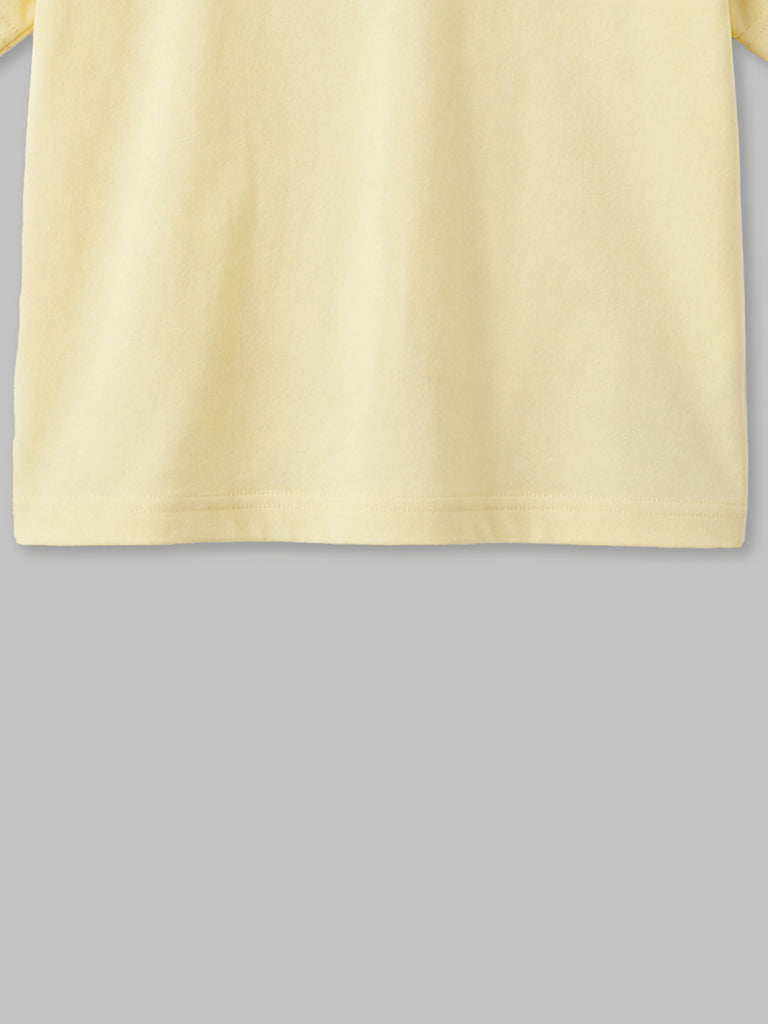 Organic Cotton Cream Crocodile Print Oversized Round Neck Half Sleeve T-Shirt | Unisex