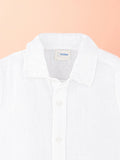 Linen Cotton Boys Shirt Pack of 2 – Light Blue & White Half-Sleeve Shirts