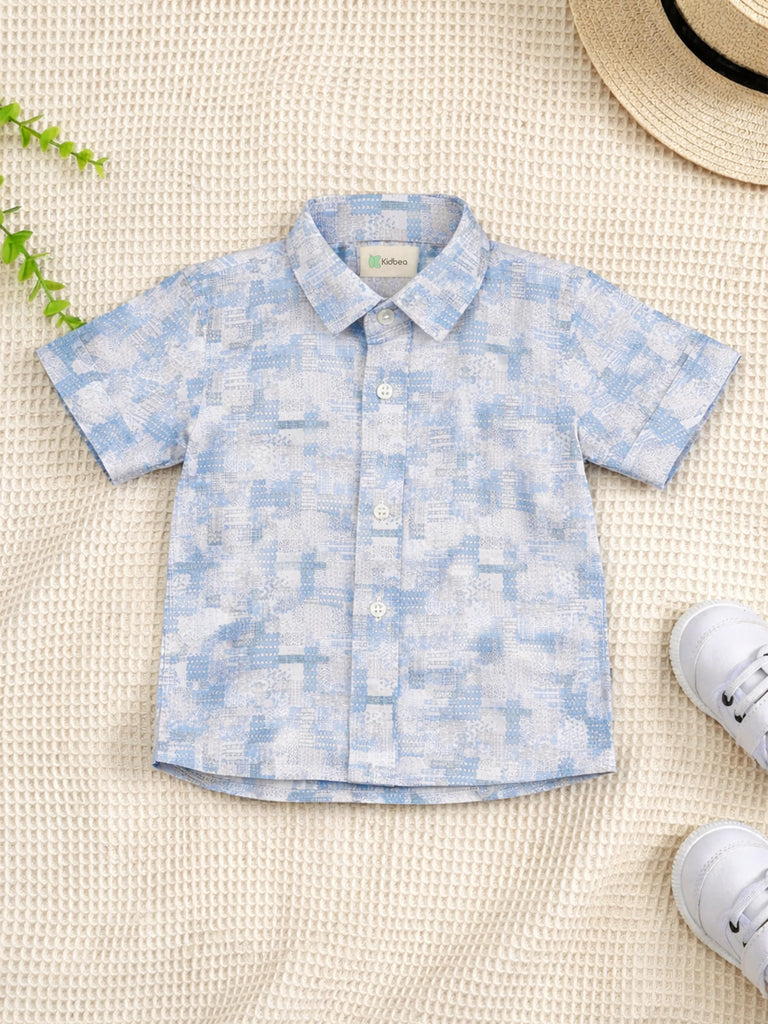 Baby Boy Printed Half Sleeve Shirt | 100% Organic Cotton