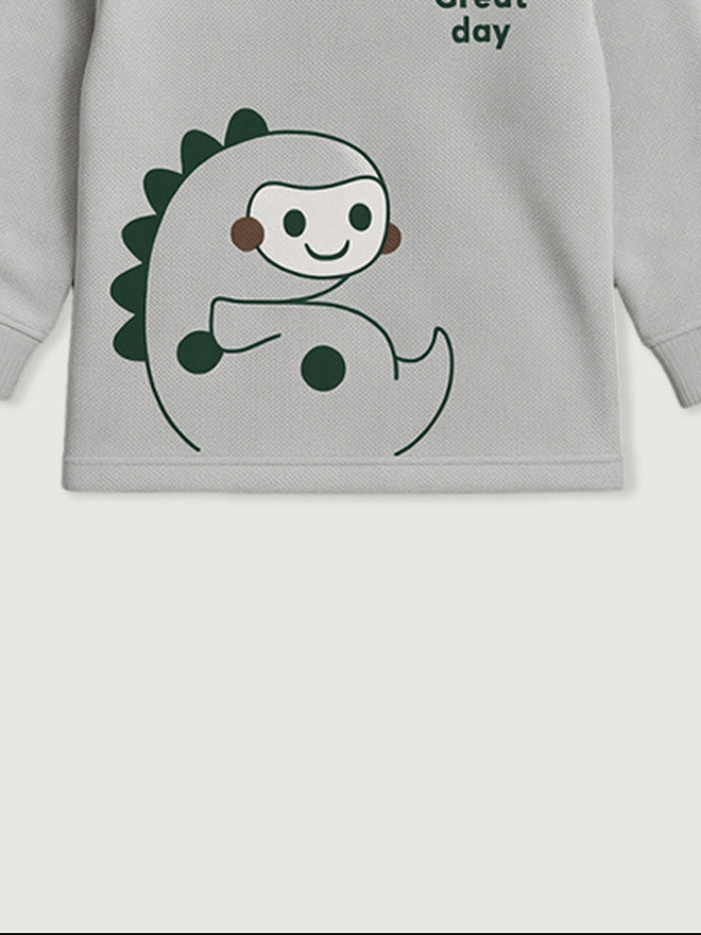 Baby organic  cotton Winter Set | Cute Dinosaur Hoodie & Pant