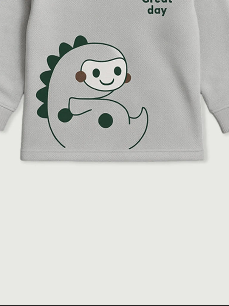 Baby organic cotton Winter Set | Cute Dinosaur Hoodie & Pant