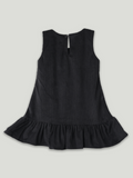 Baby Girl Black Frock with Bow Detail | 100% Organic Cotton