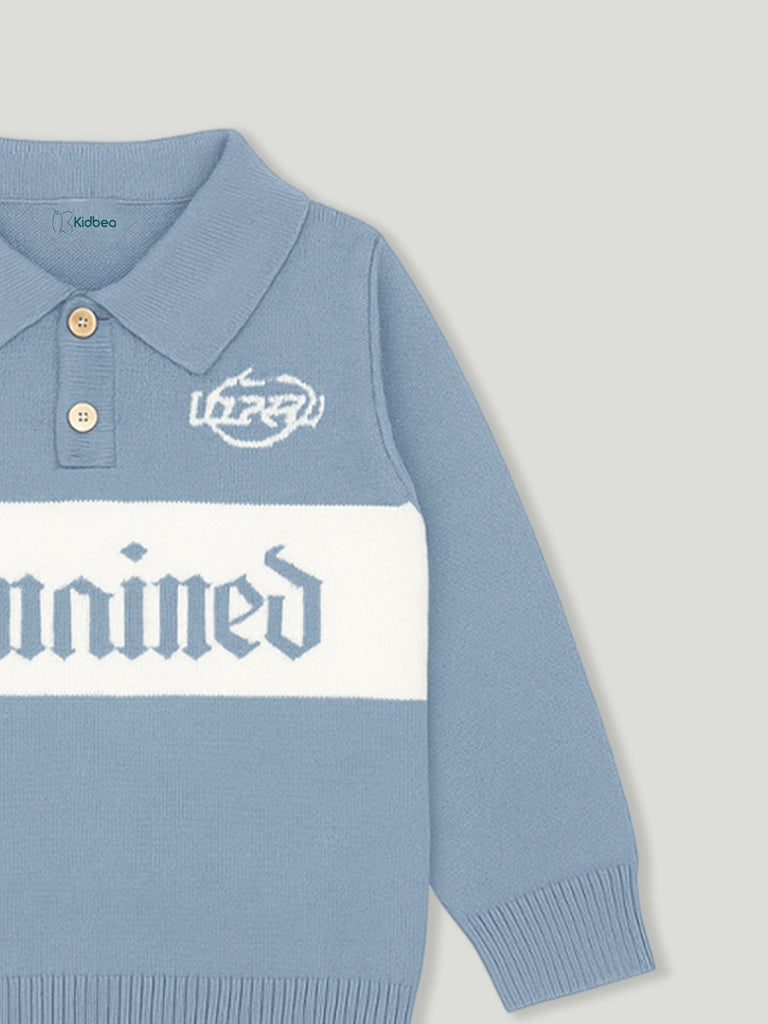 Cozy Winter organic cotton Set for Baby Boys | Polo & Pant Co-ord