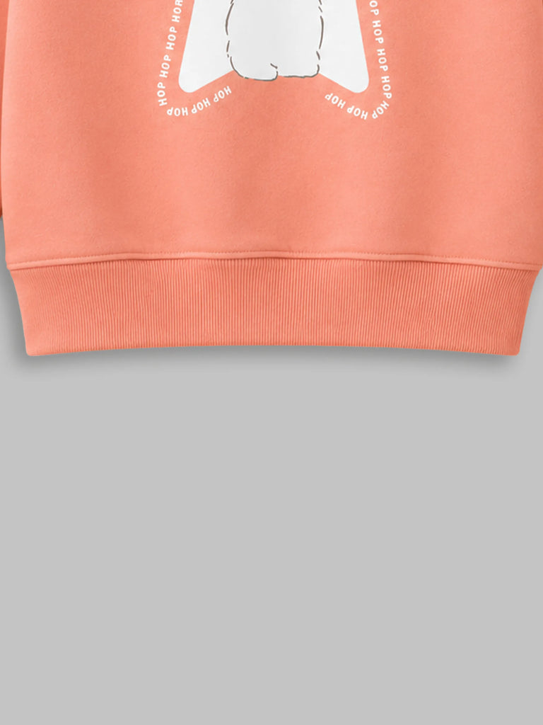Unisex Rust Sweatshirt – Star Print Full-Sleeve Sweatshirt