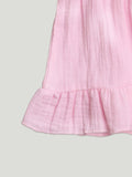 Light Organic Cotton Girls Frock Set | Pack of 4 (Pink, Mustard Yellow, Sky Blue & Green)