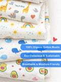 Extra Soft Muslin Baby Girls Frock Pack of 5 – Ice Cream, Rainbow, Avocado, Car & Space Prints