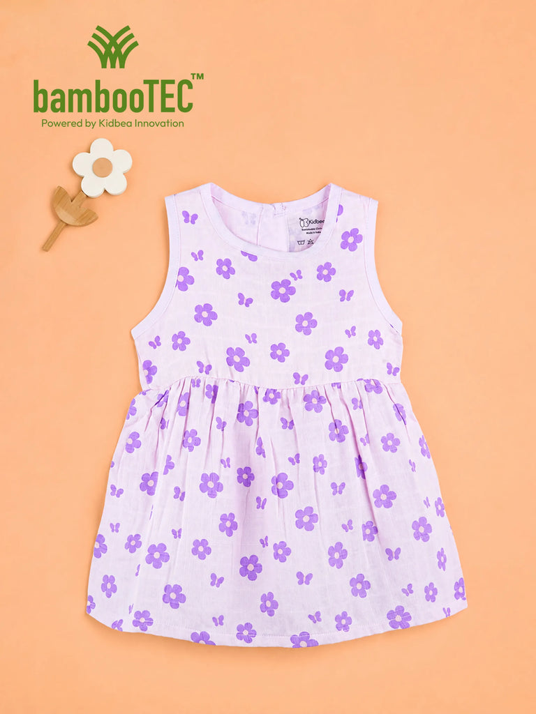 BambooTEC™ Bamboo Muslin Girls Frock – Floral & Puppy Print | Pack of 2