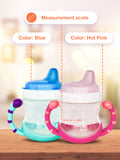 Kidbea Baby Sipper Cup Combo – Blue & Pink (Pack of 2) | BPA-Free, Soft Spout, Spill-Proof, Dual Handle Design, 200ML