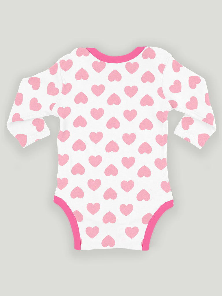 Kidbea 100% Organic cotton baby Pack of 3 onesies Unisex | Donut, Heart and Strips - Blue