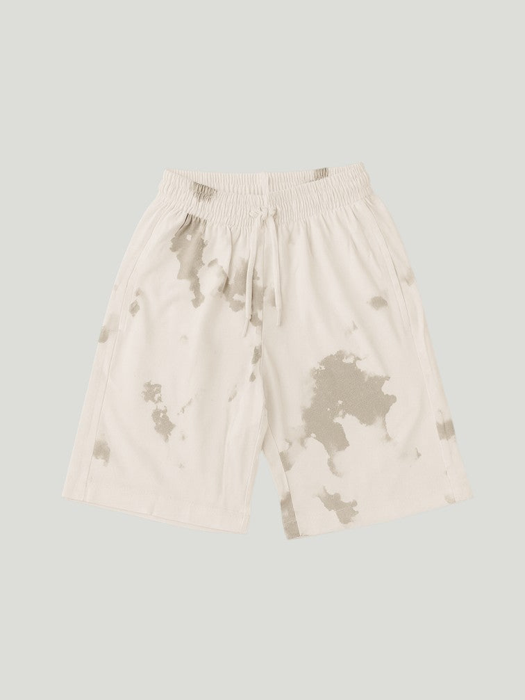 Kidbea Boys Tie-Dye Co-Ord Set | Summer Cotton T-Shirt and Shorts for Kids | Grey