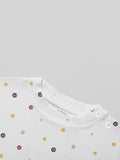 Premium Unisex 100% Bamboo Ultra-Soft fabric Pack of 3 Onesies with Beautiful Prints  - Grey, Orange & Off White