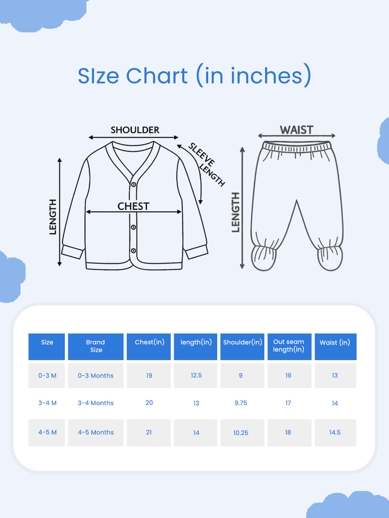 Unisex Baby Winter Wear – 5 Piece Cozy Cotton Set with Cardigan, Pants, Footed Bottom, Cap & Bib