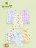 BambooTEC™ Bamboo Muslin Baby Jhabla Pack of 6 – Crayon, Magic, Alphabet, Chess, Rocket & Giraffe Prints