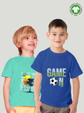 Kidbea 100% Cotton fabric boys t-shirt combo | Pack of 2| GameOn & Los Angeles