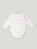 Kidbea 100% Organic cotton baby Pack of 4 onesies Unisex | Strips - Grey, Pink, Pretzel & Unicorn