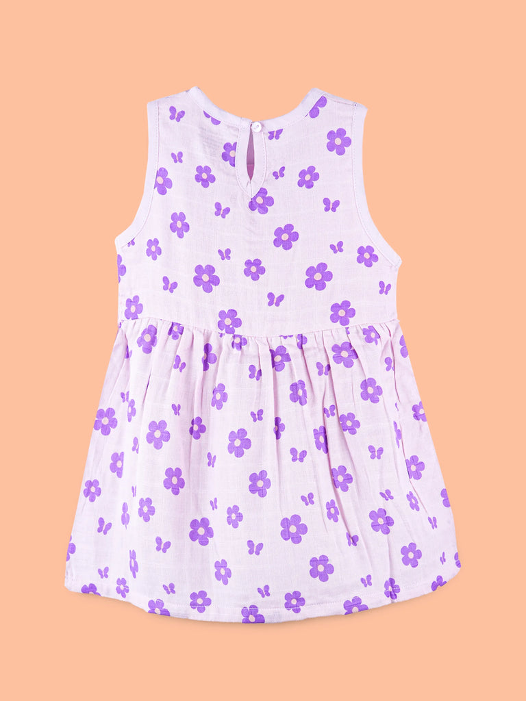 BambooTEC™ Bamboo Muslin Girls Frock – Flower & Tulip Print | Pack of 2