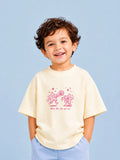 Unisex Bamboo Fabric Cream Shine Like Star Print Oversized T-Shirt