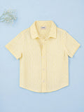 Boys Cotton Yellow Gingham Check Shirt