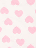 Kidbea 100% Organic cotton Kids' Bibs Pack of 2, Pink Heart and Grey Strips