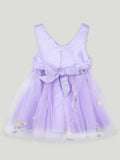Baby Girl Party Dress – Lavender Tulle Floral Embroidered Dress with 3D Flower Applique