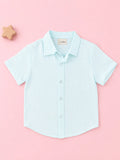 Boys Linen Cotton Pastel Blue Shirt