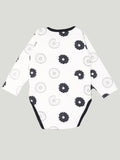 Kidbea 100% Organic cotton baby Pack of 5 onesies Unisex | Strips - Blue, Heart, Donut, Pizza & Elephant
