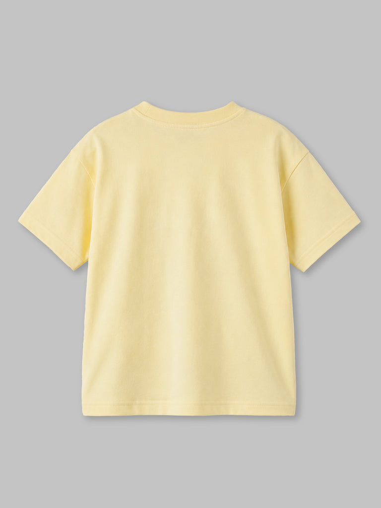 Organic Cotton Cream Crocodile Print Oversized Round Neck Half Sleeve T-Shirt | Unisex