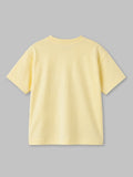 Organic Cotton Cream Crocodile Print Oversized Round Neck Half Sleeve T-Shirt | Unisex