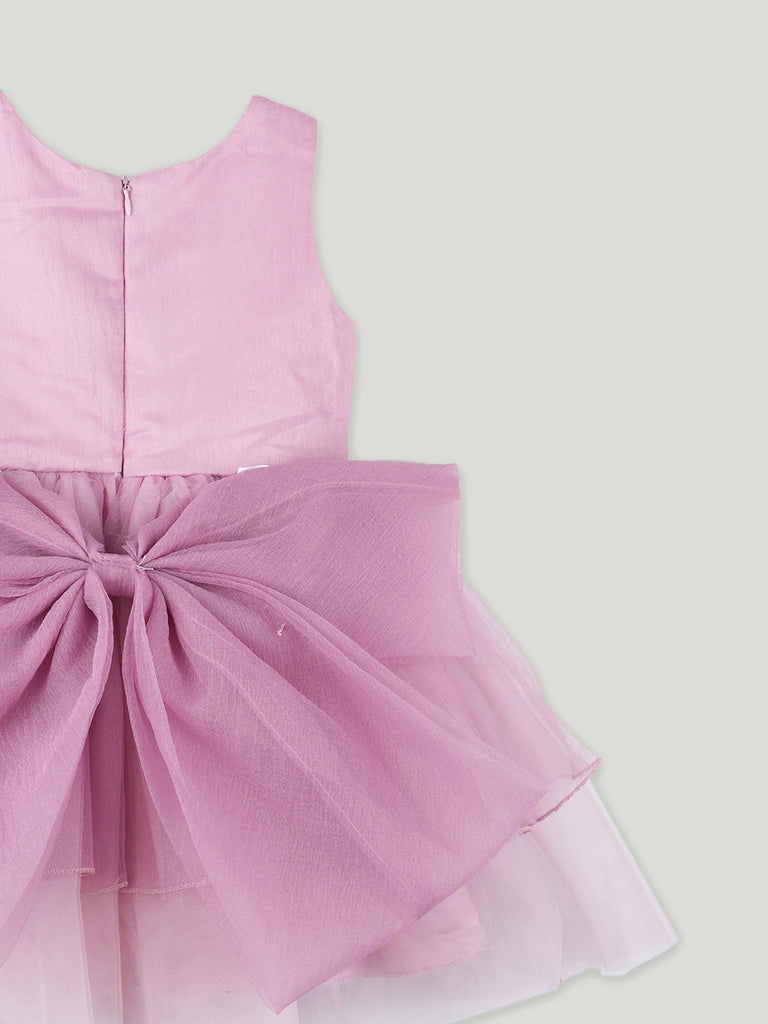 Elegant Baby Girl Pink Tulle Dress | Soft & Stylish Party Wear
