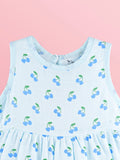 BambooTEC™ Bamboo Muslin Girls Frock – Cute Puppy & Cherry Prints | Pack of 2