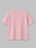 Organic Cotton Pink Round Neck Solid Oversized Half Sleeve T-Shirt | Unisex
