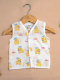 Premium Extra Soft Muslin Baby Jhabla | Cute Duck Print