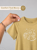 BambooTEC™ Bamboo Girls Mustard Top – Love the Game Print
