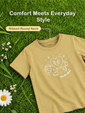 BambooTEC™ Bamboo Girls Mustard Top – Love the Game Print