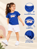 BambooTEC™ Bamboo Girls Blue Top – Peachy Pie Print