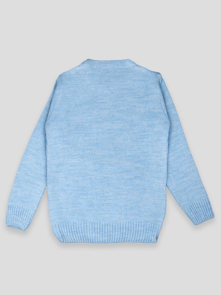Kidbea Woolen Round Neck Sweater| Sky Blue