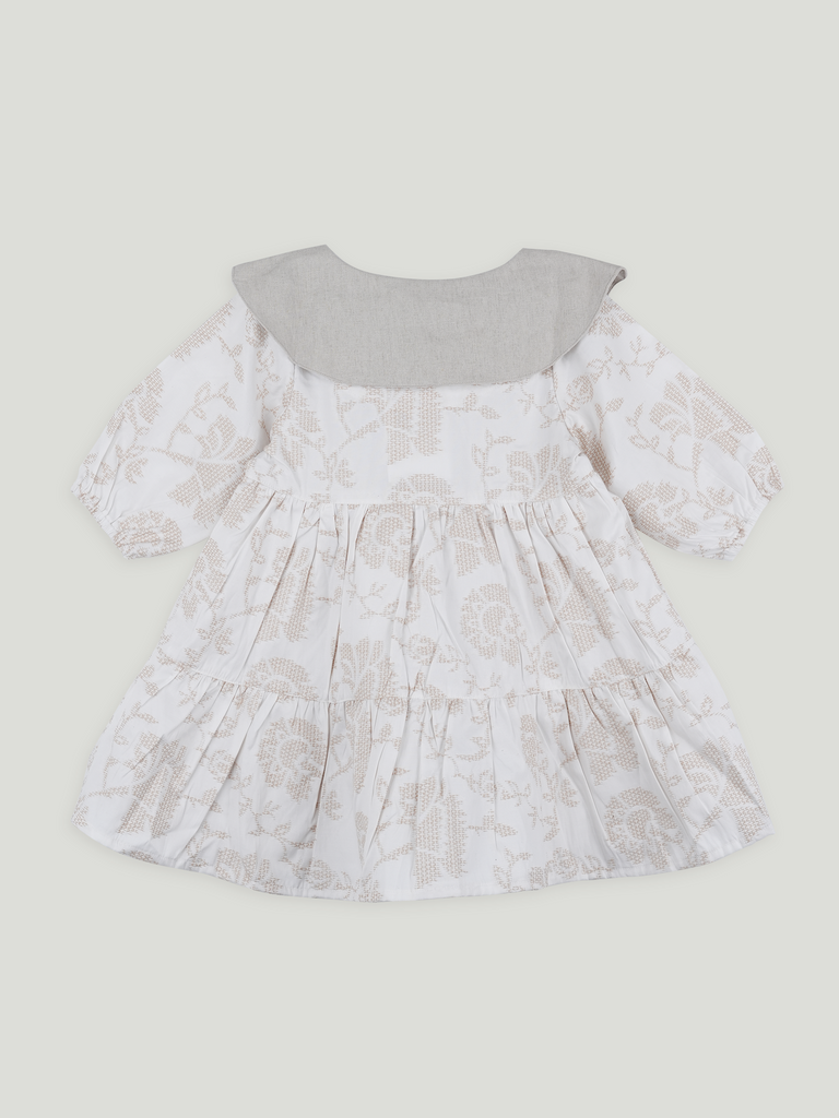 Baby Girl Ruffle Sleeve Detail Frock | 100% Organic Cotton